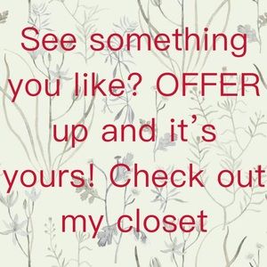 ALL OFFERS ARE WELCOME